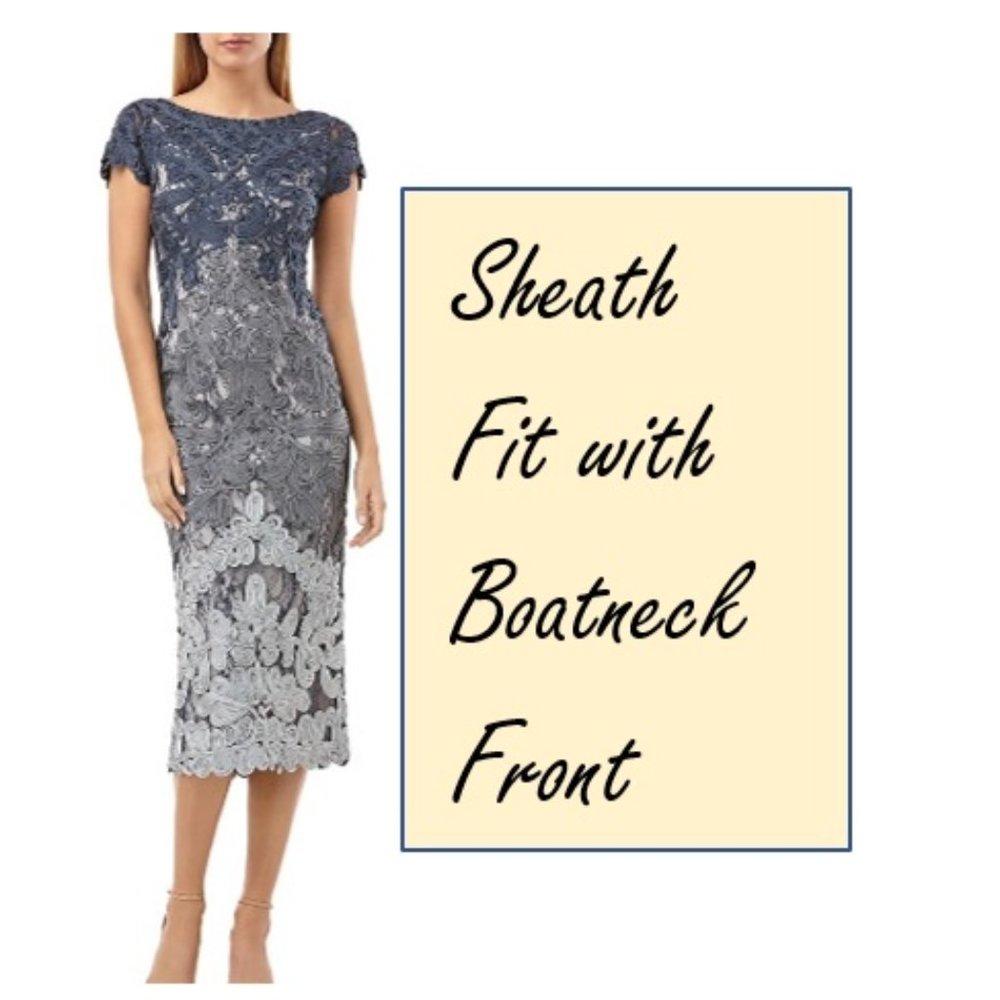 Designer JS Collections Lace Midi Evening Dress & Matching Earrings